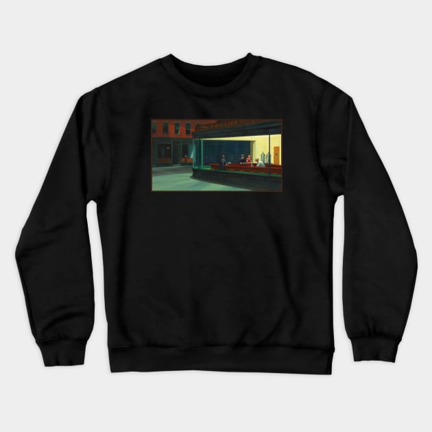 Nighthawks Crewneck Sweatshirt by Pinkazoid